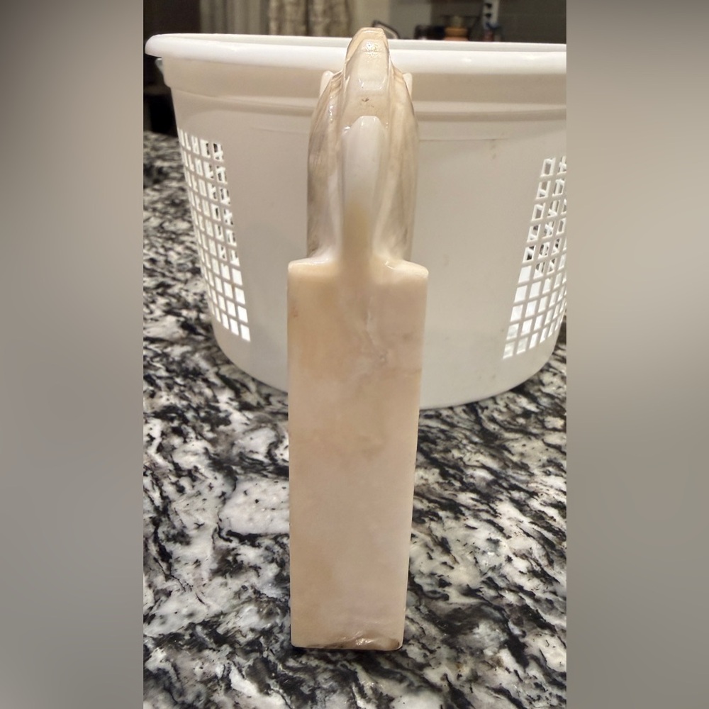 🐴 Vintage Onyx Elegant Tan Horse book end - Picture 6 of 7